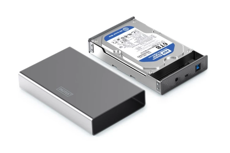 Digitus Obudowa dysku twardego USB 3.0, 3,5", SATA, 16 TB, aluminium