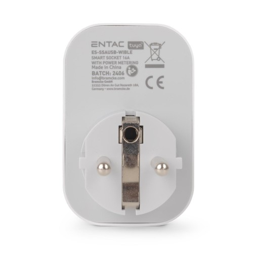Entac ES-SSAUSB-WIBLE adapter wtyczek zasilających Biały