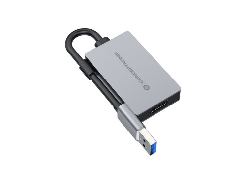 Conceptronic ABBY22G zewnętrzna karta graficzna usb 1920 x 1080 px Szary