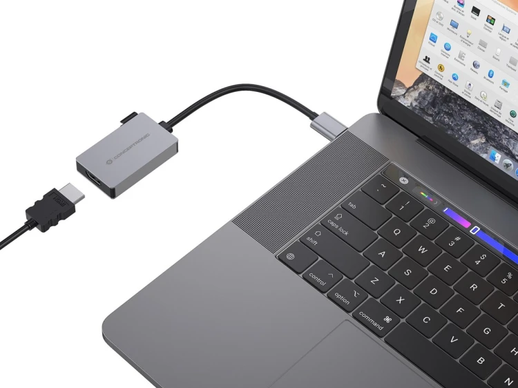 Conceptronic ABBY22G zewnętrzna karta graficzna usb 1920 x 1080 px Szary