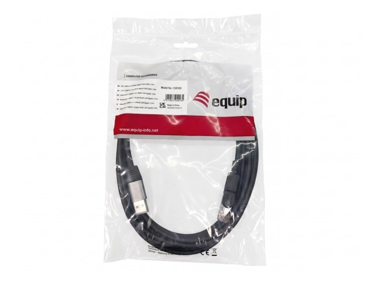 Equip 133104 kabel sieciowy Czarny 5 m