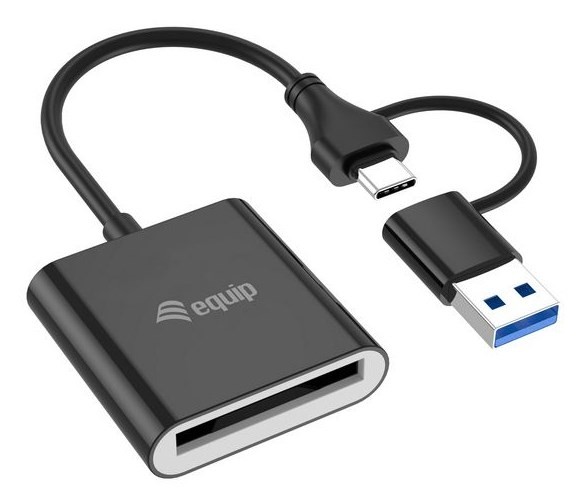 Equip 245461 czytnik kart USB 3.2 Gen 2 (3.1 Gen 2) Type-C Czarny