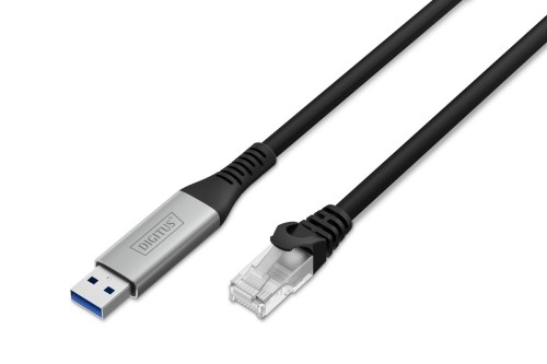 Digitus Kabel USB-A - RJ45 Ethernet, 1 Gbit/s, 15 m