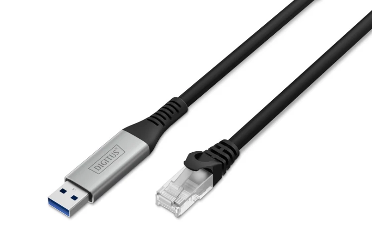 Digitus Kabel USB-A - RJ45 Ethernet, 1 Gbit/s, 15 m