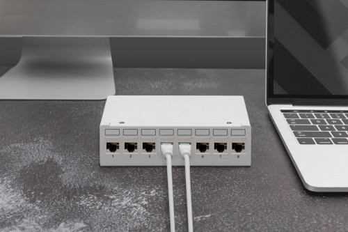 Digitus Moduł CAT 6A Keystone, ekranowany, beznarzędziowe złącze montażowe - 8 szt.