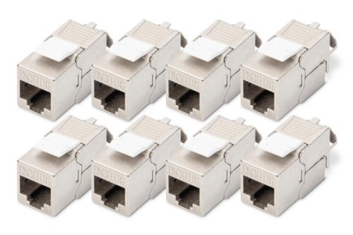 Digitus Moduł CAT 6A Keystone, ekranowany, beznarzędziowe złącze montażowe - 8 szt.