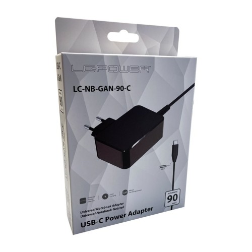 LC-Power LC-NB-GAN-90-C ładowarka do urządzeń przenośnych Laptop Czarny Prąd przemienny Wewnętrzna