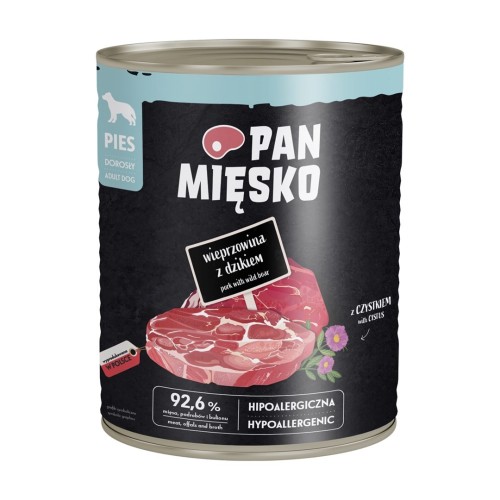 Pan Mięsko Karma mokra dla psa Wieprzowina z dzikiem (dorosły) 800g