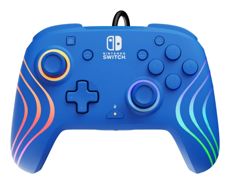 PDP Afterglow Wave Niebieski USB Gamepad Analogowa/Cyfrowa Nintendo Switch, Nintendo Switch OLED