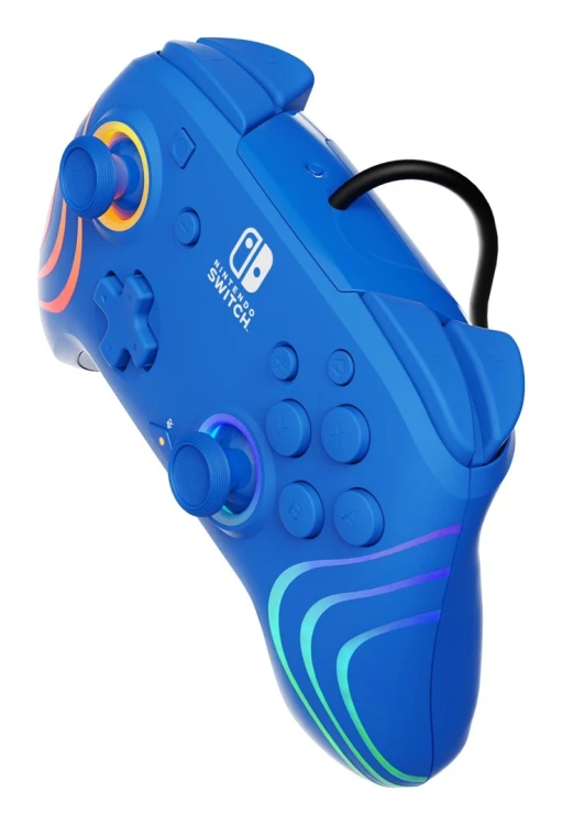 PDP Afterglow Wave Niebieski USB Gamepad Analogowa/Cyfrowa Nintendo Switch, Nintendo Switch OLED