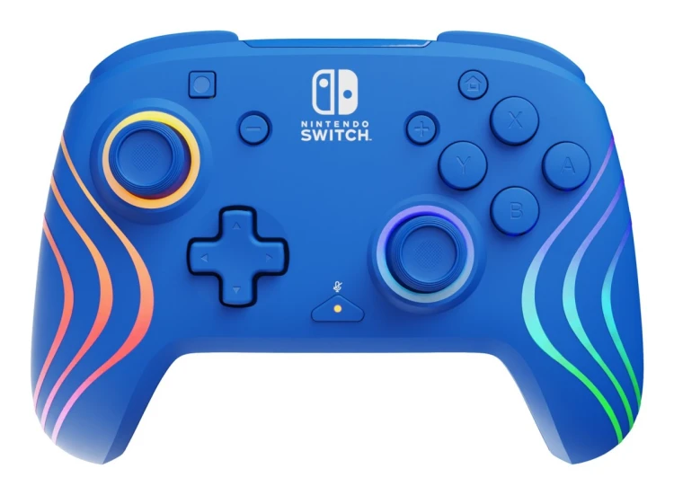PDP Afterglow Wave Niebieski USB Gamepad Analogowa/Cyfrowa Nintendo Switch, Nintendo Switch OLED
