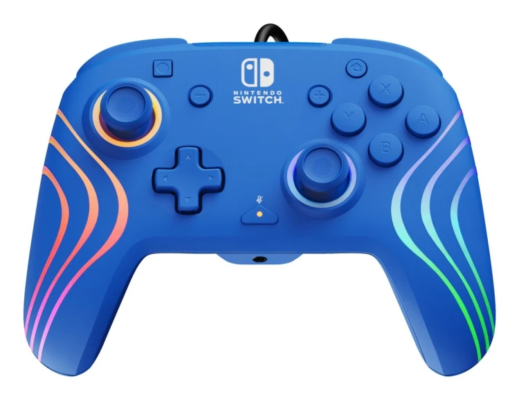 PDP Afterglow Wave Niebieski USB Gamepad Analogowa/Cyfrowa Nintendo Switch, Nintendo Switch OLED