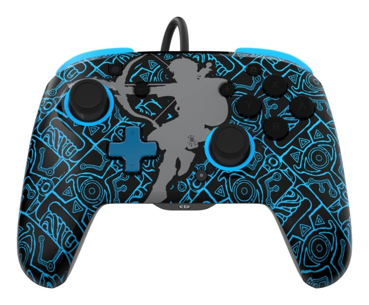 PDP Rematch: Sheikah Shoot Czarny, Niebieski USB Gamepad Analogowa/Cyfrowa Nintendo Switch, Nintendo Switch Lite, Nintendo Switch OLED