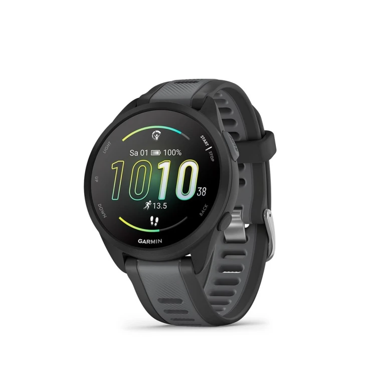 Garmin Forerunner 165 3,05 cm (1.2") AMOLED 43 mm Cyfrowy 390 x 390 px Ekran dotykowy Czarny GPS
