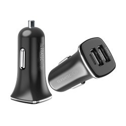 Terratec ChargeAir Car Smartfon Czarny Zapalniczka Szybkie ładowanie Automatyczna
