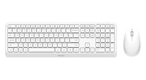Philips 3000 series SPT6307W/00 klawiatura Dołączona myszka Uniwersalne RF Wireless QWERTY Angielski Biały