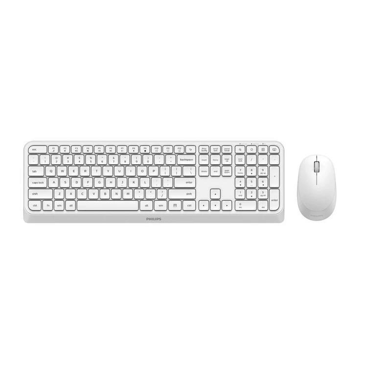 Philips 3000 series SPT6307W/00 klawiatura Dołączona myszka Uniwersalne RF Wireless QWERTY Angielski Biały