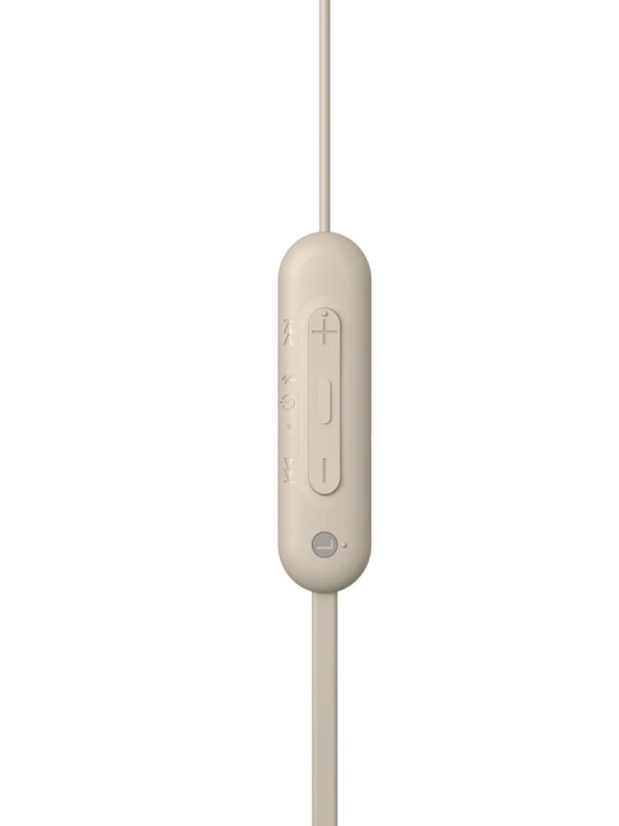 Sony WI-C100 Zestaw słuchawkowy Bezprzewodowy Douszny Połączenia/muzyka Bluetooth Beżowy