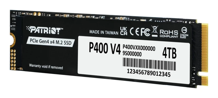 Dysk SSD Patriot P400 V4 M.2 PCI-Ex4 NVMe 4TB 6,2GB/s (P400VP4TBM28H)
