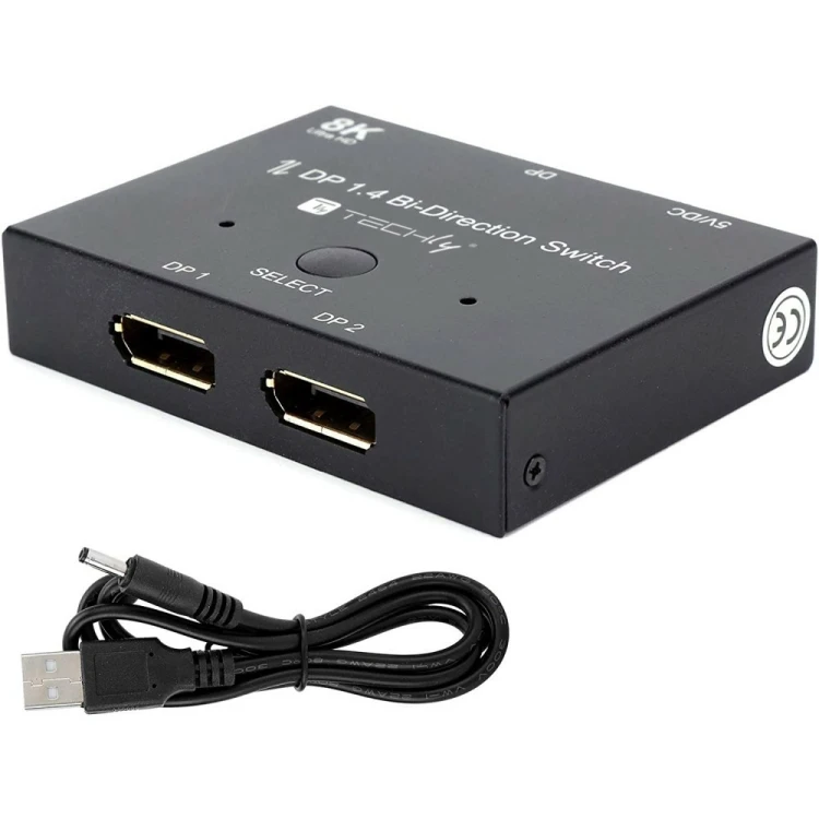 Techly IDATA-DP-2DP-8KT przełącznik wideo DisplayPort