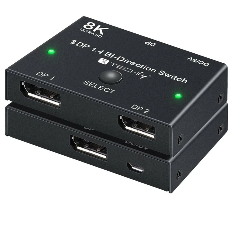 Techly IDATA-DP-2DP-8KT przełącznik wideo DisplayPort