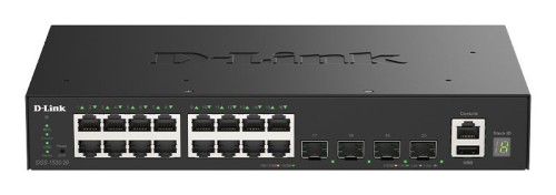 D-Link DGS-1530-20/E przełącznik sieciowy Zarządzany L2 Gigabit Ethernet (10/100/1000) Czarny
