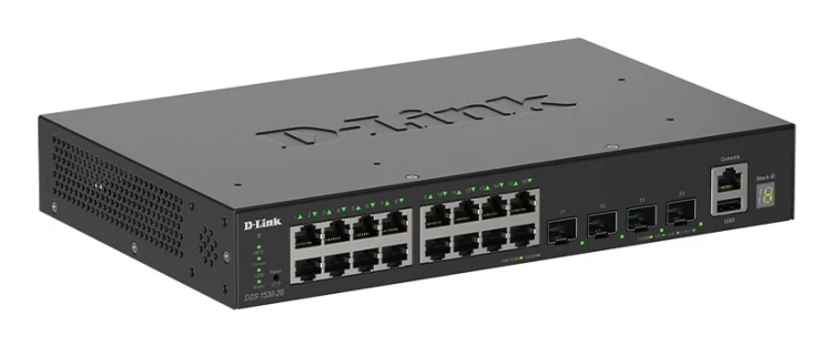 D-Link DGS-1530-20/E przełącznik sieciowy Zarządzany L2 Gigabit Ethernet (10/100/1000) Czarny