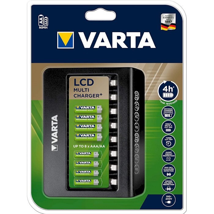 Varta LCD Multi Charger+ ładowarka akumulatorów Akumulator do domowego użytku Prąd przemienny