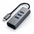 Satechi Aluminium Hub 2in1 - aluminiowy Hub do laptopów i komputerów stacjonarnych USB-C (3x USB-A, Ethernet) (space gray)