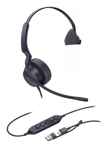 Yealink UH42 Mono Teams USB-C/A Zestaw słuchawkowy Przewodowa Opaska na głowę Biuro/centrum telefoniczne USB Type-C / USB Type-A Czarny