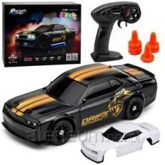 Samochód Sportowy Do Driftu RC Wymienna Karoseria Koła 4WD Czarny 1:43