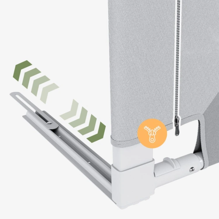 Barierka ochronna na łóżko Cover 40 White-Grey 200 cm