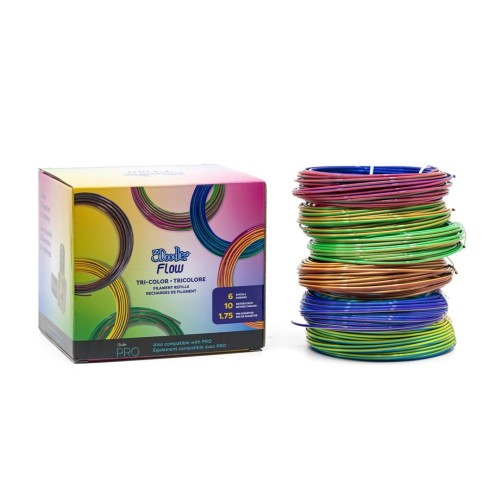 3Doodler FLOW-TRIFILLS materiały drukarskie 3D Kwas polimlekowy (PLA) Czarny, Niebieski, Miedź, Złoto, Zielony, Fioletowy, Czerwony 260 g