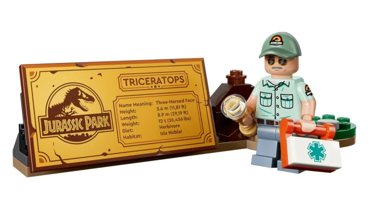 LEGO JURASSIC WORLD 77985 Szkielety dinozaurów: triceratops