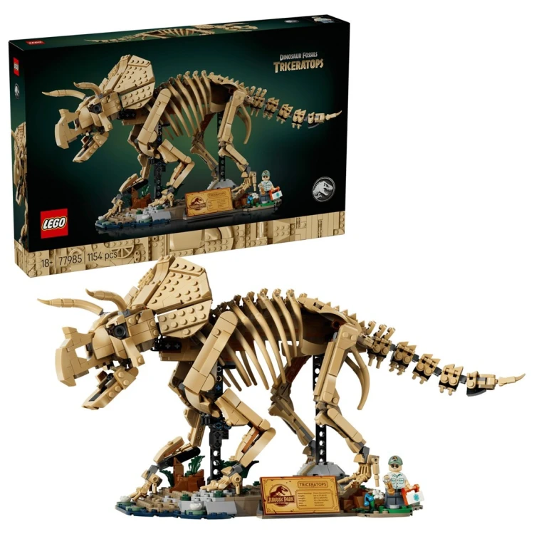 LEGO JURASSIC WORLD 77985 Szkielety dinozaurów: triceratops