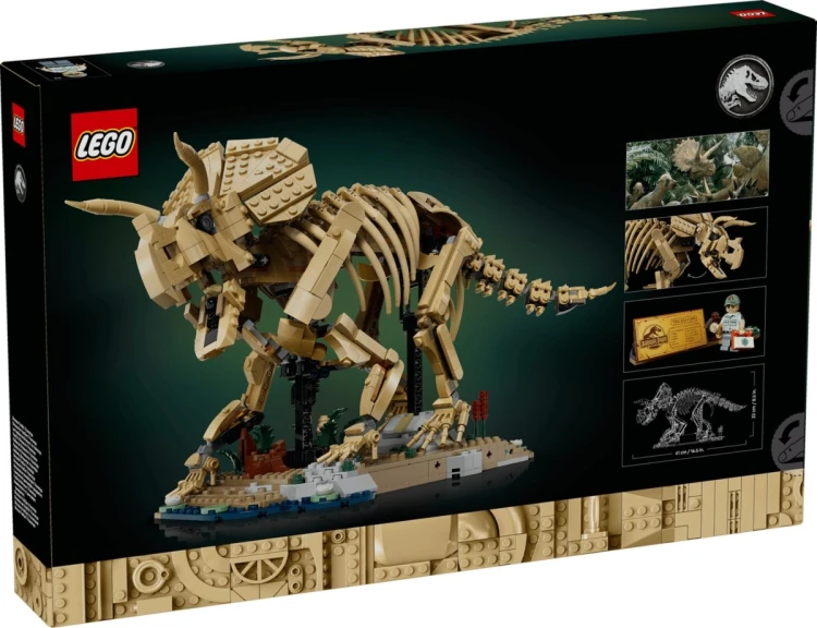 LEGO JURASSIC WORLD 77985 Szkielety dinozaurów: triceratops