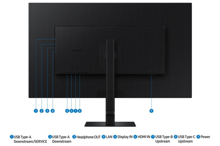 Samsung S80UD monitor komputerowy 94 cm (37") 3840 x 2160 px 4K Ultra HD LCD Czarny