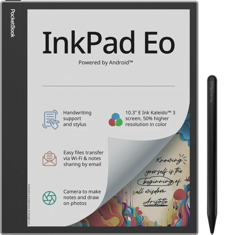 Ebook PocketBook InkPad Eo 10,3" E-Ink Kaleido 3 64GB WI-FI Mist Gray