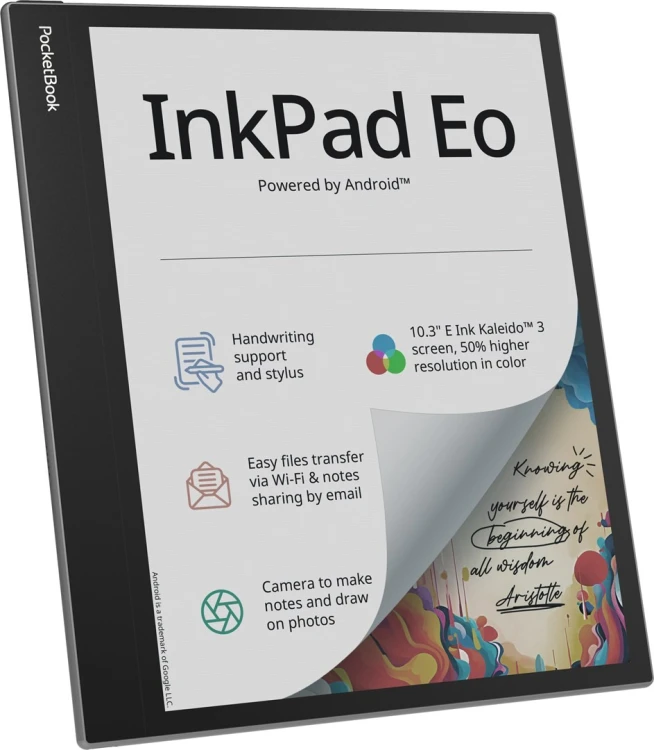 Ebook PocketBook InkPad Eo 10,3" E-Ink Kaleido 3 64GB WI-FI Mist Gray