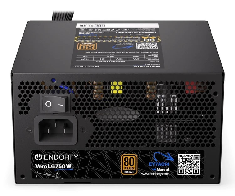 ENDORFY Vero L6 moduł zasilaczy 750 W 24-pin ATX ATX Czarny