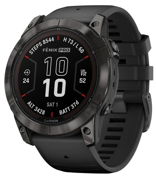 Garmin fenix 7X Pro 3,56 cm (1.4") MIP 51 mm Cyfrowy 280 x 280 px Ekran dotykowy Czarny Wi-Fi GPS