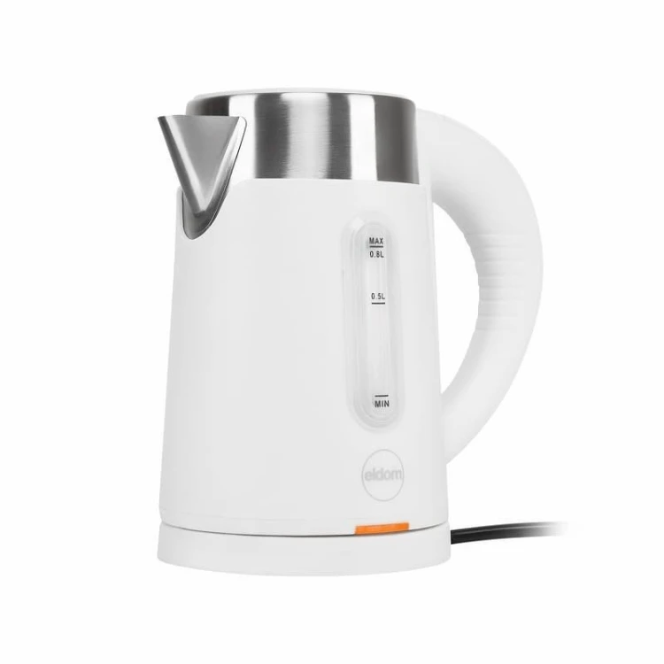 ELDOM CZAJNIK BEZPRZEWODOWY 185B TRIPO BIAŁY 1000W 0,8 L, BPA FREE, IZOLOWANY