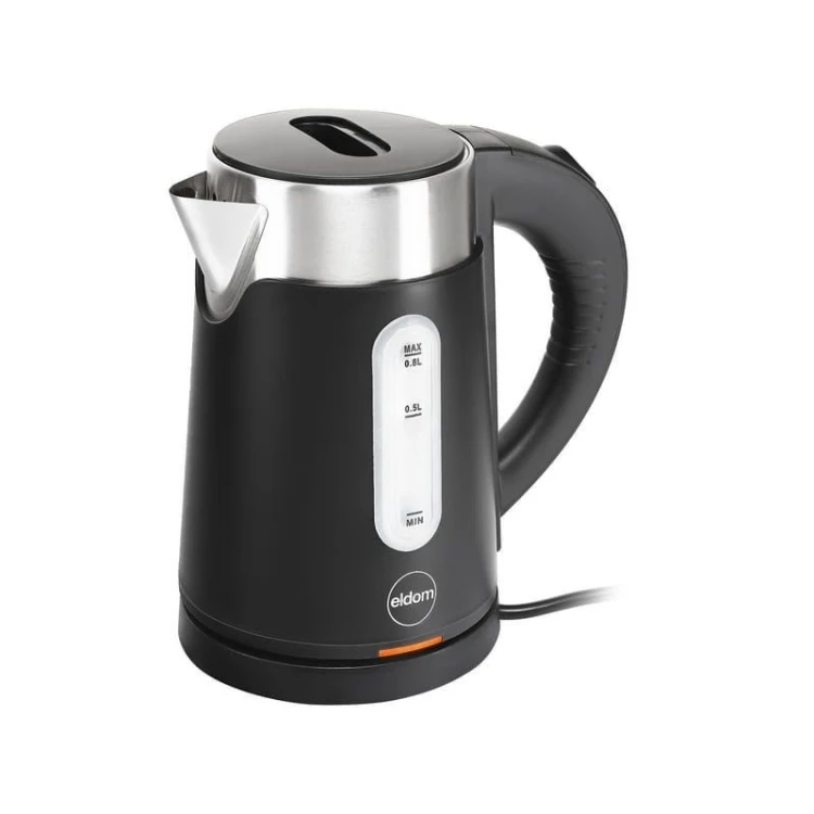 ELDOM CZAJNIK BEZPRZEWODOWY C185C TRIPO CZARNY 1000W 0,8 L, BPA-FREE, IZOLOWANY