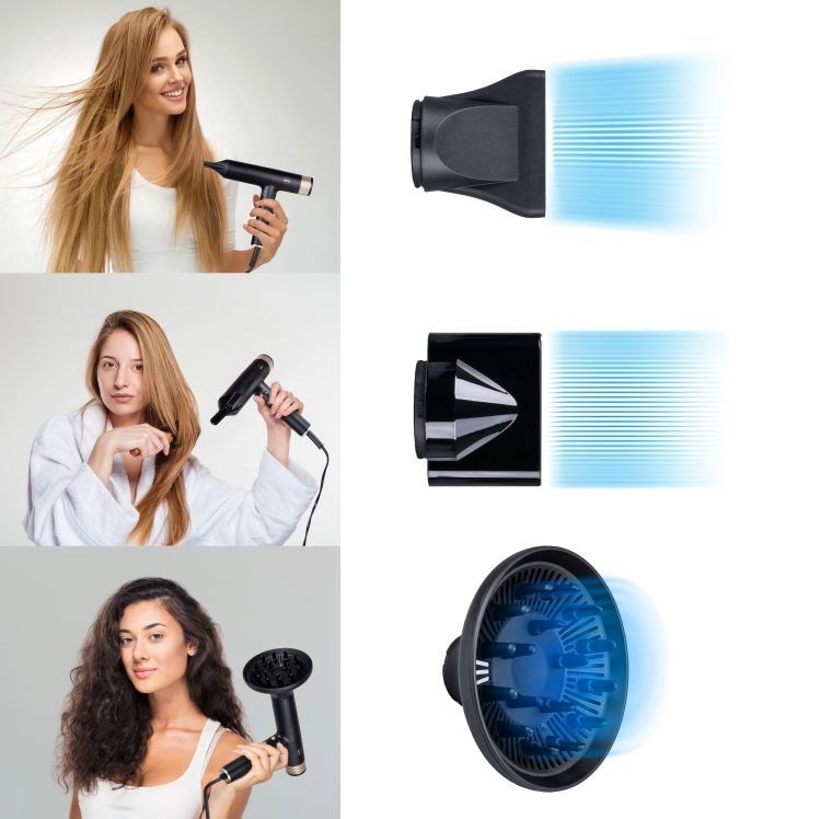 ELDOM SUSZARKA DO WŁOSÓW HT270 BRIZO 2000W TECHNOLOGIA SUPER-SILENT 3 OZIOMY NADMUCHU,JONOZACJA FUNKCJA AUTO-CLEANING; FUNKCJ