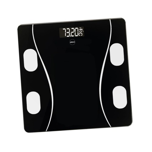 ELDOM INTELIGENTNA WAGA OSOBOWA TWO610 ILIIE DO 180 KG, WSKAŹNIK BMI ,BMR,LBM APLIKACJA KOMPATYBILNA Z SYSTEMAMI ANDROID ORAZ