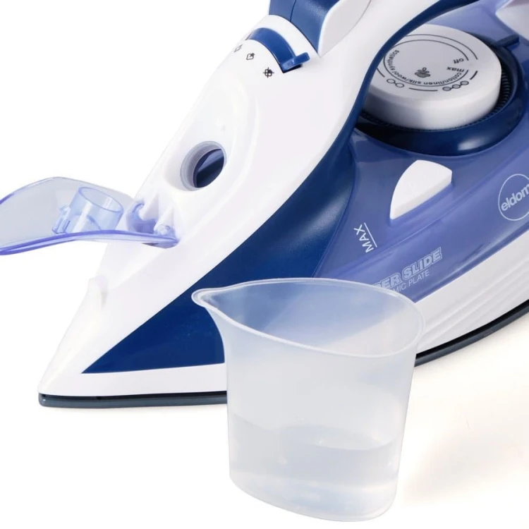 ELDOM ŻELAZKO PAROWE DA36 PRESS 2200W CERAMICZNA STOPA, ANTI-DRIP, SAMOOCZYSZCZANE STOPY,WYŻUT PARY 20G/MIN. UDERZENIE PARY,