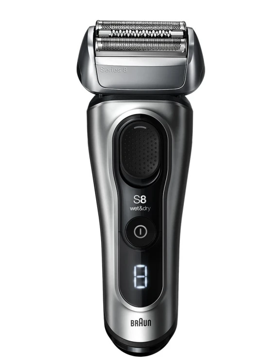 Braun Series 8 8567cc Golarka foliowa Przycinarka Czarny, Srebrny
