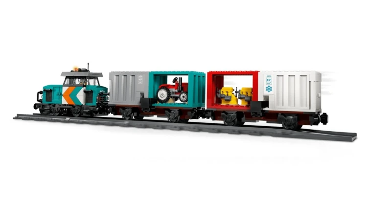 LEGO City 60509 - Portowy pociąg towarowy, dźwig i ciężarówka