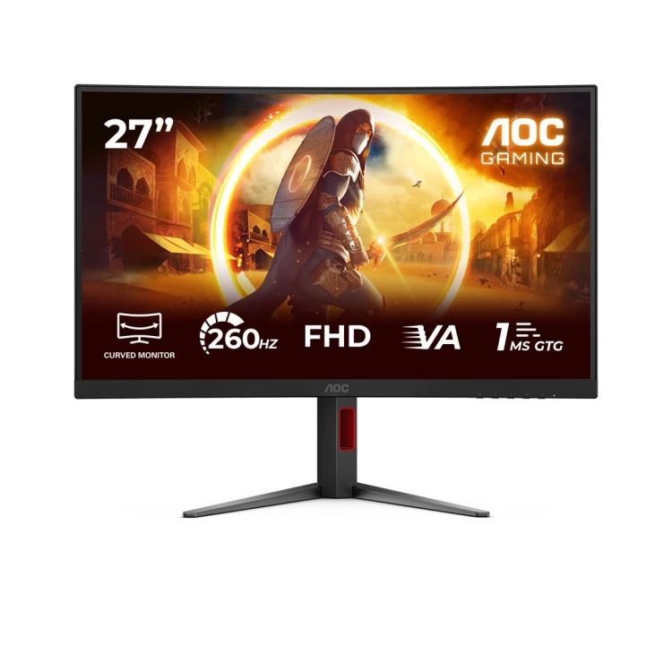AOC G4 C27G4Z2 monitor komputerowy 68,6 cm (27") 1920 x 1080 px Full HD LCD Czarny, Czerwony