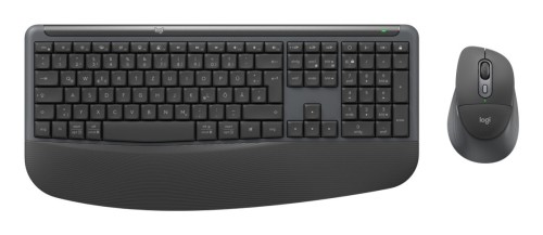 Logitech Signature Comfort Plus Combo MK880 for Business klawiatura Dołączona myszka Uniwersalne USB + Bluetooth QWERTZ Niemiecki Grafitowy